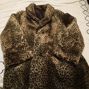 Faux Fur Leopard Coat
